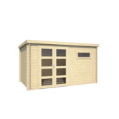 Tuinhuis Timian vurenhout onbehandeld 400 x 255 cm