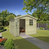 Tuinhuis Roos vurenhout geïmpregneerd 307 x 295 cm