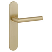 Gamma deurkruk set Kopenhagen ovaal blind schild messing mat aluminium