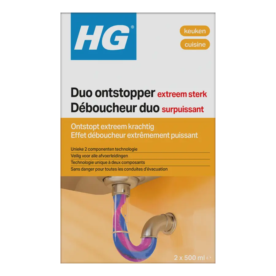 HG duo ontstopper 2 stuks 500 ml