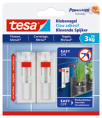 Tesa verstelbare klevende spijkers tegels en metaal 3 kg 2 stuks
