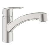 Grohe keukenkraan Start dual spray QuickFix supersteel (RVS look)