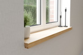 Vensterbank massief eiken 100 x 25 cm 40 mm
