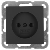 Gira E2 Inbouw Enkel Stopcontact Mat Zwart