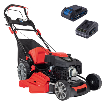 Scheppach grasmaaier MS225-56E hybride benzine motor kopen? | Grasmaaiers | GAMMA