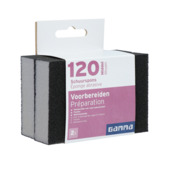 GAMMA schuurspons middel P120 (2 stuks)