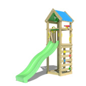 Speeltoestel Jungle Gym Patio grenen geïmpregneerd met glijbaan groen