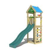 Speeltoestel Jungle Gym Patio grenen geïmpregneerd met glijbaan donker groen