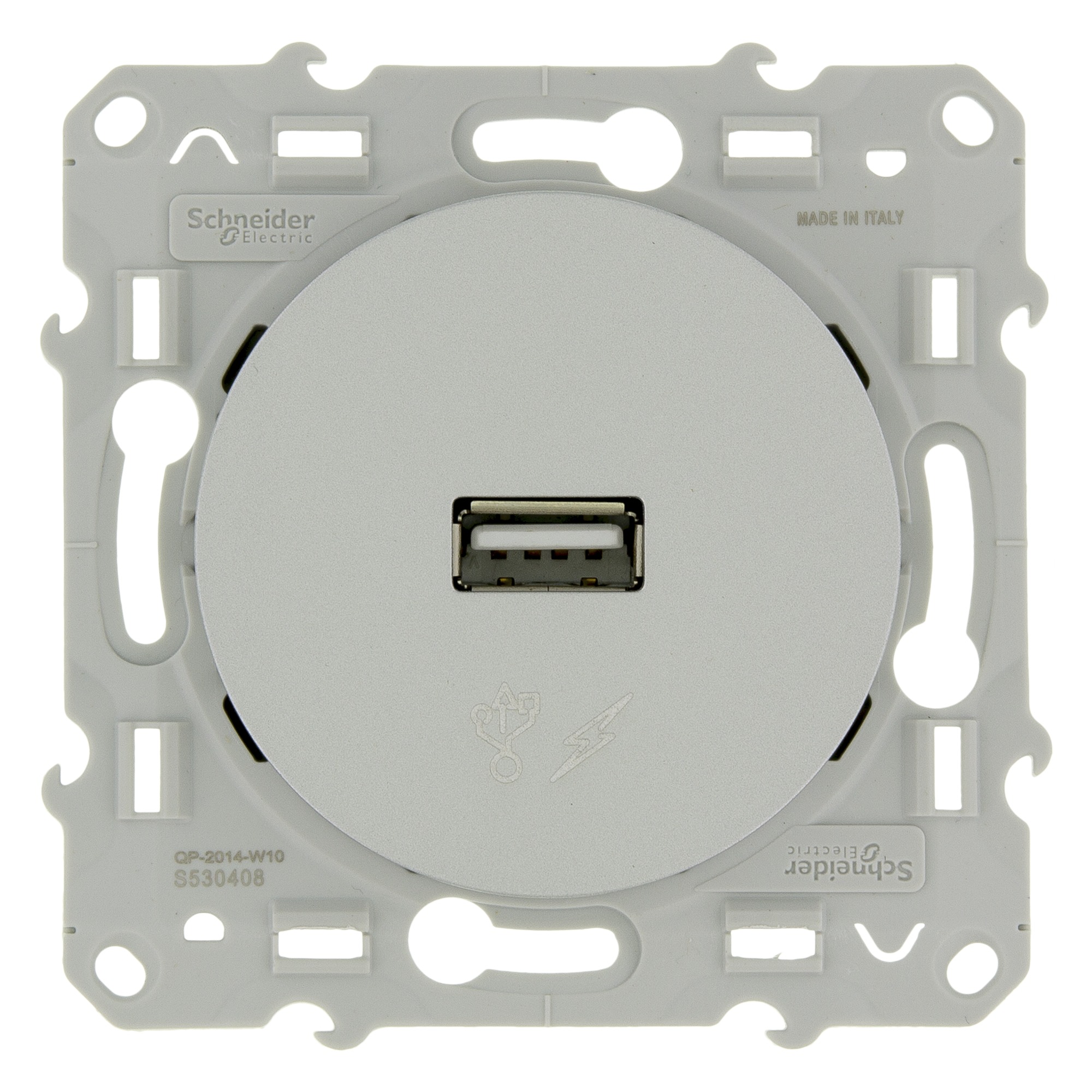 Schneider Electric Odace Contactdoos Usb Lader Aluminium schneider electric kopen in de aanbieding