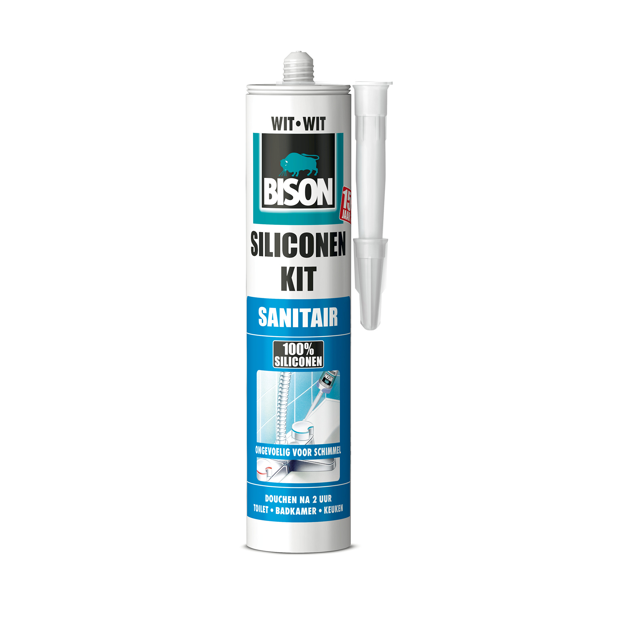 Bison Siliconenkit Sanitair 300 Ml Wit bison kopen in de aanbieding