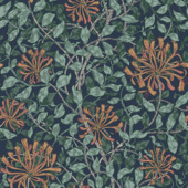 Vliesbehang William Morrris at Home Honeysuckle Diepblauw 140484
