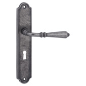 Deurkrukset Bangkok sleutelgat 56mm oud tin