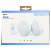 Q-Link draadloze deurbelset met lichtflits wit