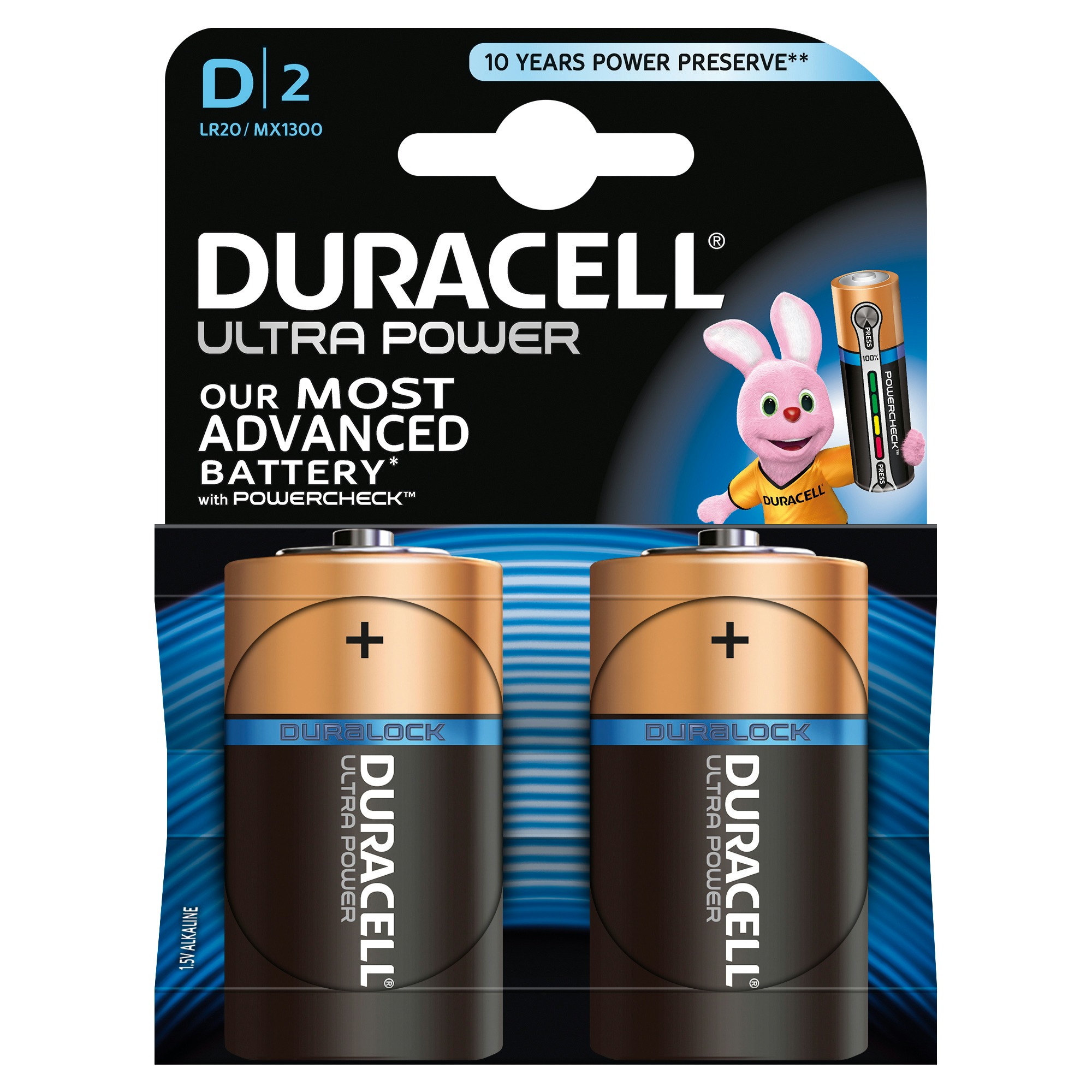 Duracell Ultra Power Duralock Batterij D 2 Stuks duracell kopen in de aanbieding