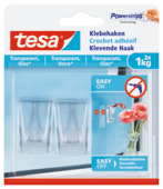 Tesa transparante haak 1 kg 2 stuks
