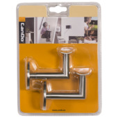 CanDo leuninghouder New York RVS-look 2 stuks