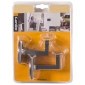 CanDo leuninghouder Sidney RVS-look 2 stuks