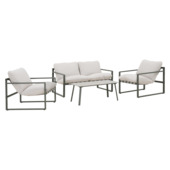 Loungeset tuin Fiji groen/beige staal