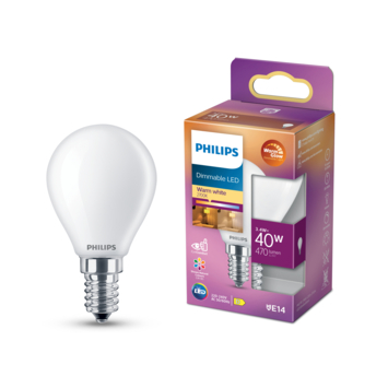 Philips LED kogel E14 40W mat warmglow dimbaar kopen? | Led lampen | GAMMA