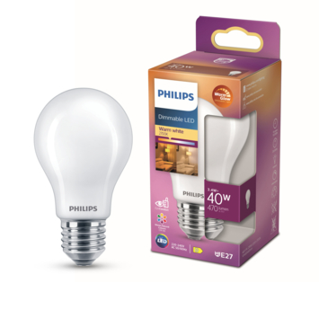 Philips LED peer E27 40W mat warmglow dimbaar kopen? | Led lampen | GAMMA