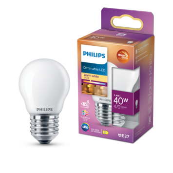 Philips LED kogel E27 40W mat warmglow dimbaar kopen? | Led lampen | GAMMA
