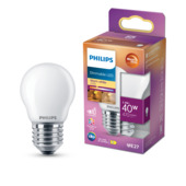Philips LED kogel E27 40W mat warmglow dimbaar