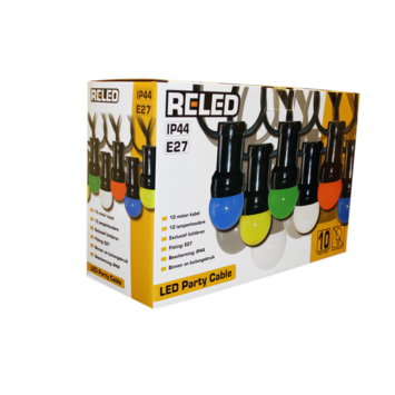 Reled lichtsnoer kleur 25W met 10 E27 fittingen 10 meter kopen? | Feestverlichting | GAMMA