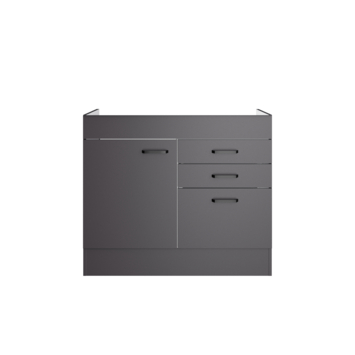 Optifit spoelonderkast Kiel420 inclusief 2 kleine lades en 1 grote lade antraciet 85,2 x 100 x 57,1 cm kopen? | Keukenkasten | GAMMA