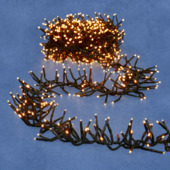 Lucalight LED lichtsnoer cluster 1512 lampjes klassiek wit licht 9,7 m