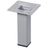 Duraline meubelpoot vierkant zilvergrijs 25x25 mm 10 cm