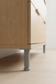Duraline meubelpoot rond grijs Ø3,5x12x18 cm