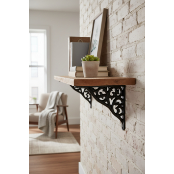 Duraline plankdrager Baroque mat zwart 15x19 cm kopen? | Plankdragers & steunen | GAMMA