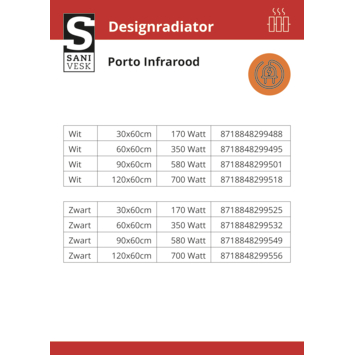 Sanivesk design radiator Lima elektrisch wit 80 x 50 cm kopen? | Radiatoren | GAMMA