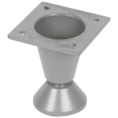 Duraline meubelpoot rond met voet zilvergrijs Ø5 cm