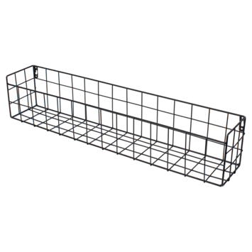 Duraline wandmand draadstaal mat zwart 60 x 12 x 10 cm kopen? | Wandplanken & legplanken | GAMMA
