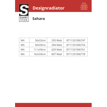 Sanivesk design radiator Lima elektrisch wit 150 x 50 cm kopen? | Radiatoren | GAMMA