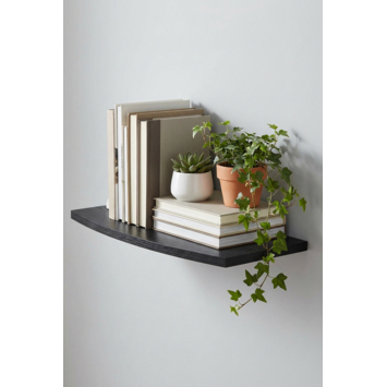 Duraline wandplank gebogen XS2 zwart eiken 60x23,5 cm 18 mm kopen? | Wandplanken & legplanken | GAMMA