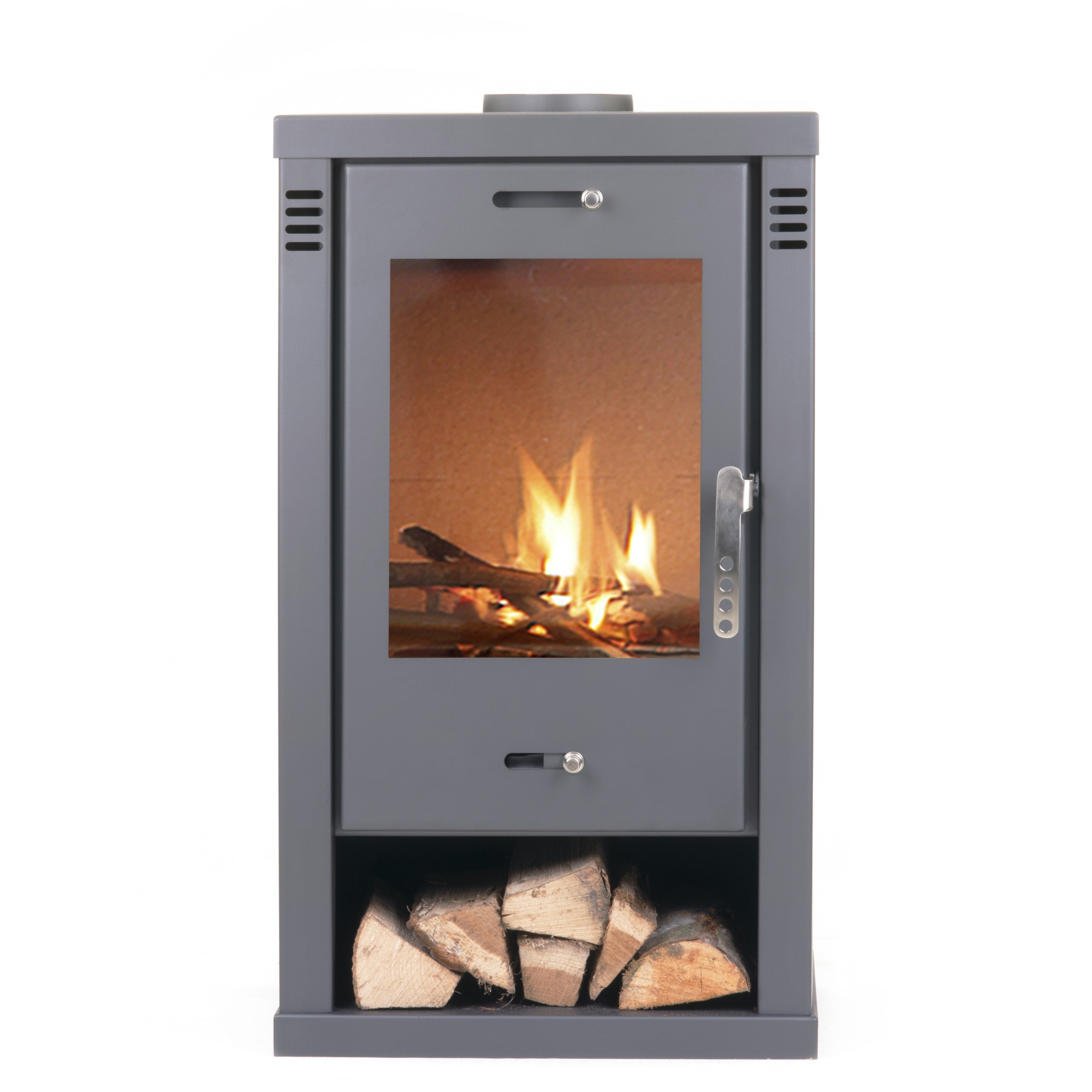Livinaposflame Livinflame Gotland Houtkachel Metaal Antraciet 90X418 livinaposflame kopen in de aanbieding