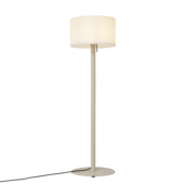Qazqa buiten vloerlamp Mississippi E27 LED lichtbron beige met witte kap