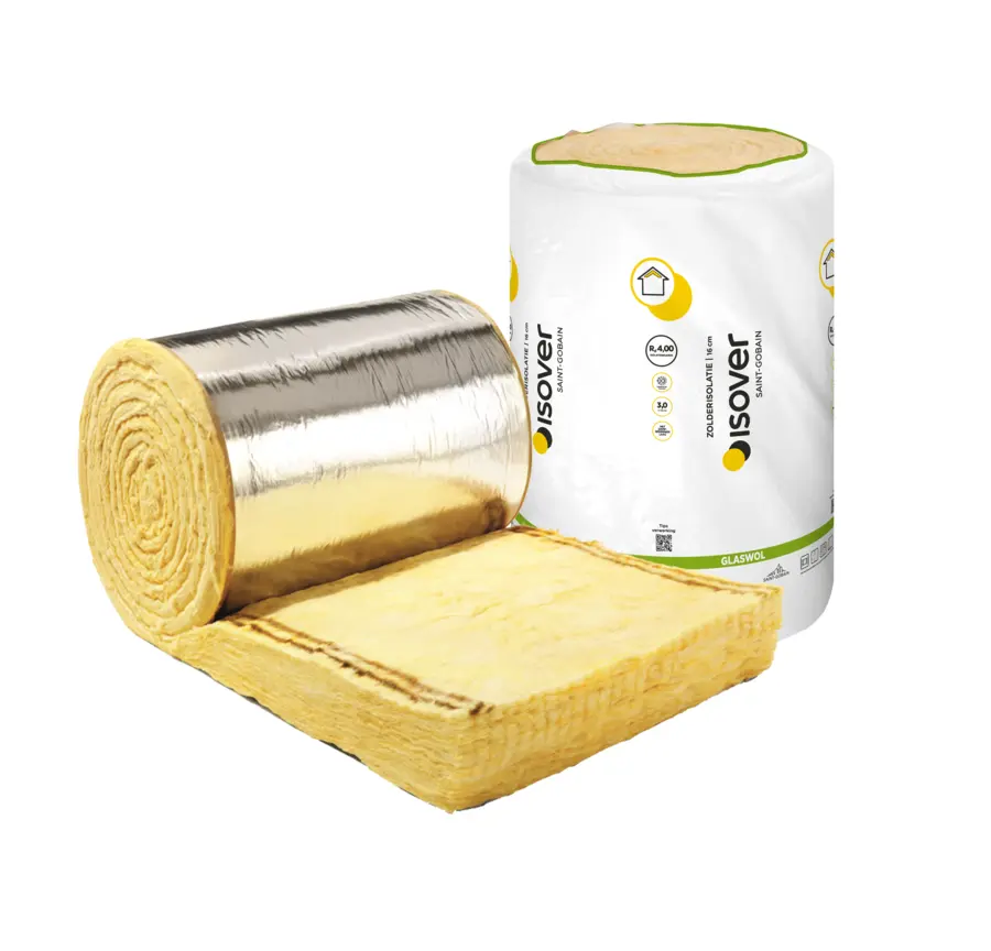 Isover zolderisolatie glaswol 500x60cm, dikte 16cm (Rd 4.0) 3,0m²
