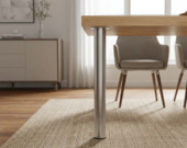 Duraline Tafelpoot rond RVS Ø 7,6x72 cm