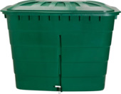 Garantia regenton rechthoekig 520 L groen kunststof 124 x 92 cm met kraantje