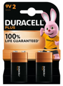 Duracell Batterij 9V Alkaline AA Plus 2 stuks