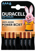 Duracell Batterij AAA Alkaline Optimum 6 stuks