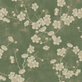 Vliesbehang Blossy groen 145592