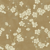 Vliesbehang Blossy okergeel 145591