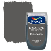 Flexa Creations muurverf kleurtester mat industrial grey 30 ml