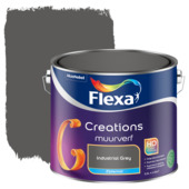 Flexa Creations muurverf industrial grey zijdemat 2,5 liter