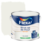 Flexa Strak op de Muur muurverf mat fris wit RAL 9016 2,5 liter
