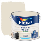 Flexa Strak in de Lak buitenlak zijdeglans RAL 9001 crème wit 2,5 liter